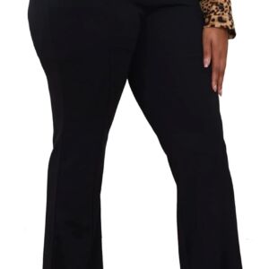 Wrinkle-Free Stretch Dress Pants Plus Size for Women Pull-on Pant Ease into Comfort Office Pant