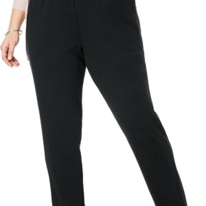 Plus Size  Straight Leg Pant Stretch Elastic Waist Petite & Tall