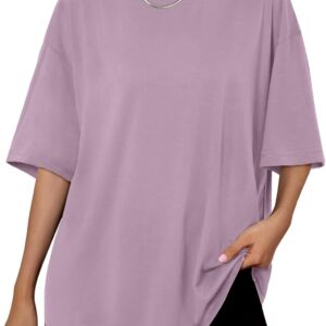 Women Oversized Summer T Shirts Fashion Workout Plus Size Tops Short Sleeve Beach Vacation Gym Clothes 2025