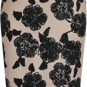 Women Plus Size Floral Print Pencil Skirt High Waist Bodycon Midi Skirts